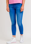 Tommy Jeans Womens Sylvia High Rise Super Skinny Ankle Jeans, Blue Denim