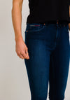 Tommy Jeans Womens Dynamic Stretch Skinny Jeans, Dark Blue Denim