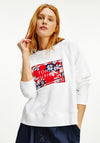 Tommy Hilfiger Embroidered Floral Sweatshirt, White