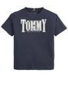Tommy Hilfiger Boy Cord Applique Short Sleeve Tee, Navy