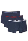 Tommy Hilfiger 3 Pack Logo Waistband Boxers, Deep Burgundy Multi