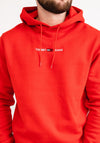 Tommy Jeans Linear Logo Hoodie, Deep Crimson