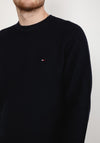 Tommy Hilfiger Grid Check Crew Neck Sweater, Desert Sky