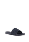 Tommy Hilfiger Embossed Logo Sliders, Navy