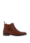 Tommy Hilfiger Signature Leather Chelsea Boot, Winter Cognac