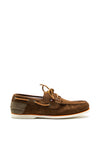 Tommy Hilfiger Mens Suede Boat Shoes, Brown