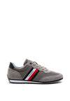Tommy Hilfiger Essential Mesh Logo Tape Trainers, Pewter Grey