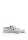 Tommy Hilfiger Mens Core Corporate Canvas Trainers, White