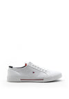 Tommy Hilfiger Mens Core Corporate Canvas Trainers, White