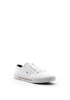 Tommy Hilfiger Mens Core Corporate Canvas Trainers, White