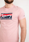 Tommy Jeans Essential Tommy Script T-Shirt, Darling Pink