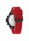 Tommy Hilfiger Mens Bank Silicone Watch, Red