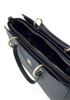 Tommy Hilfiger Pebbled Faux Leather Medium Satchel Bag, Navy