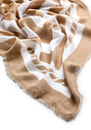 Tommy Hilfiger Coast Square Stripe Scarf, Beige