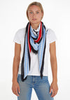 Tommy Hilfiger Coast Square Stripe Scarf, Blue