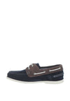 Tommy Hilfiger Suede Slip on Boatshoe, Navy