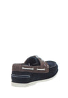 Tommy Hilfiger Suede Slip on Boatshoe, Navy