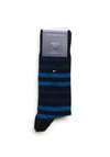 Tommy Hilfiger Mens 2 Pack Cotton Stripe Socks, Dark Navy