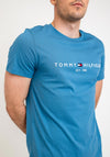 Tommy Hilfiger Chest Logo T-Shirt, Dusty Indigo