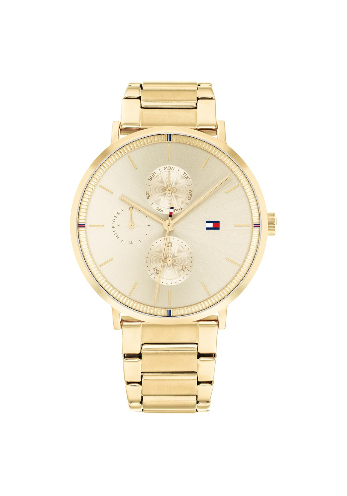 Tommy Hilfiger Womens Jenna Multi-Functional Watch, Gold