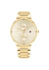 Tommy Hilfiger Womens Jenna Multi-Functional Watch, Gold