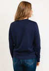 Tommy Jeans Womens Skinny Logo Sweater, Navy