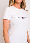 Tommy Hilfiger Womens Essential Logo T-Shirt, White