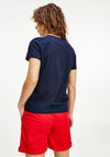Tommy Hilfiger Women’s Heritage Logo Embroidered T-Shirt, Navy