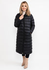 Tommy Hilfiger Womens Down Quilted Long Coat, Black