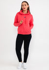 Tommy Jeanns Womens Relaxed Fit Drawstring Hoodie, Laser Pink