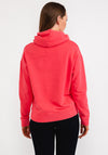Tommy Jeanns Womens Relaxed Fit Drawstring Hoodie, Laser Pink