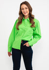 Tommy Hilfiger Womens Poplin Shirt, Spring Lime