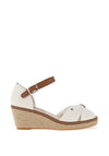 Tommy Hilfiger Womens Iconic Mid Wedge Sandals, Ivory