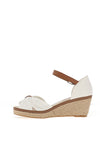 Tommy Hilfiger Womens Iconic Mid Wedge Sandals, Ivory