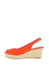 Tommy Hilfiger Womens Iconic Sling Back Wedge Sandals, Orange