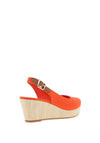 Tommy Hilfiger Womens Iconic Sling Back Wedge Sandals, Orange