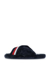 Tommy Hilfiger Womens Comfy Strap Slippers, Navy