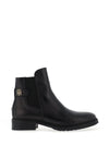 Tommy Hilfiger Womens Coin Leather Boots, Black