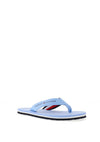Tommy Hilfiger Womens Rope Stripe Flip Flop, Blue