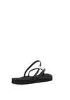 Tommy Hilfiger Womens Embossed Multi Strap Flip Flops, Black