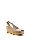 Tommy Hilfiger Womens Iconic Sling Back Wedge Sandals, Stone