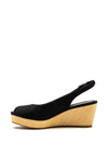Tommy Hilfiger Womens Iconic Sling Back Wedge Sandals, Black