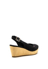 Tommy Hilfiger Womens Iconic Sling Back Wedge Sandals, Black