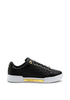Tommy Hilfiger Womens TH Monogram Leather Trainers, Black