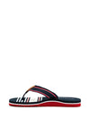 Tommy Hilfiger Womens Signature Flip Flops, Navy
