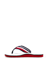 Tommy Hilfiger Womens Sparkle Signature Flip Flops, White