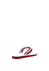 Tommy Hilfiger Womens Sparkle Signature Flip Flops, White
