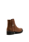 Tommy Hilfiger Womens Leather Monogram Tag Boots, Tan