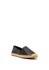Tommy Hilfiger Womens Leather Logo Espadrilles, Black