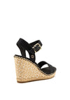 Tommy Hilfiger Womens Buckle Strap Wedge Sandals, Black